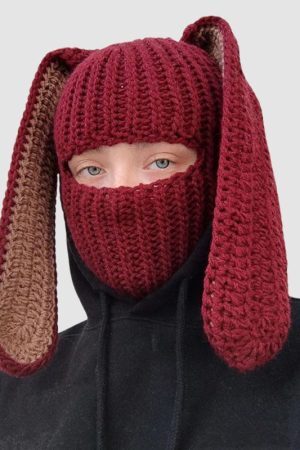 Style Core Aesthetics, New Style Trends Knitted Bunny Ears Design Beanie