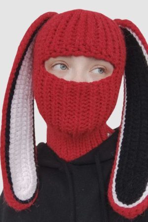 Style Core Aesthetics, New Style Trends Knitted Bunny Ears Design Beanie