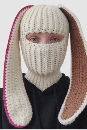 Style Core Aesthetics, New Style Trends Knitted Bunny Ears Design Beanie