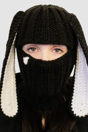 Style Core Aesthetics, New Style Trends Knitted Bunny Ears Design Beanie