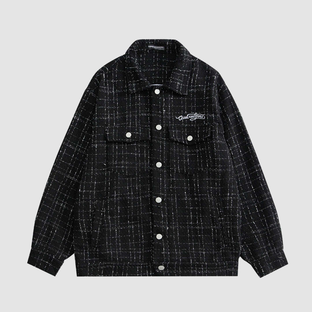 Style Core Aesthetics, New Style Trends Korean Style Trendy Plaid Jacket