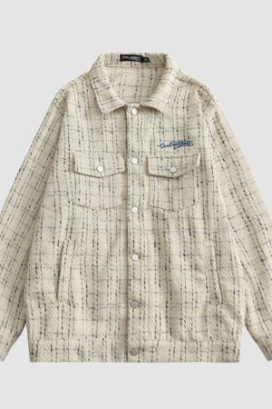 Style Core Aesthetics, New Style Trends Korean Style Trendy Plaid Jacket