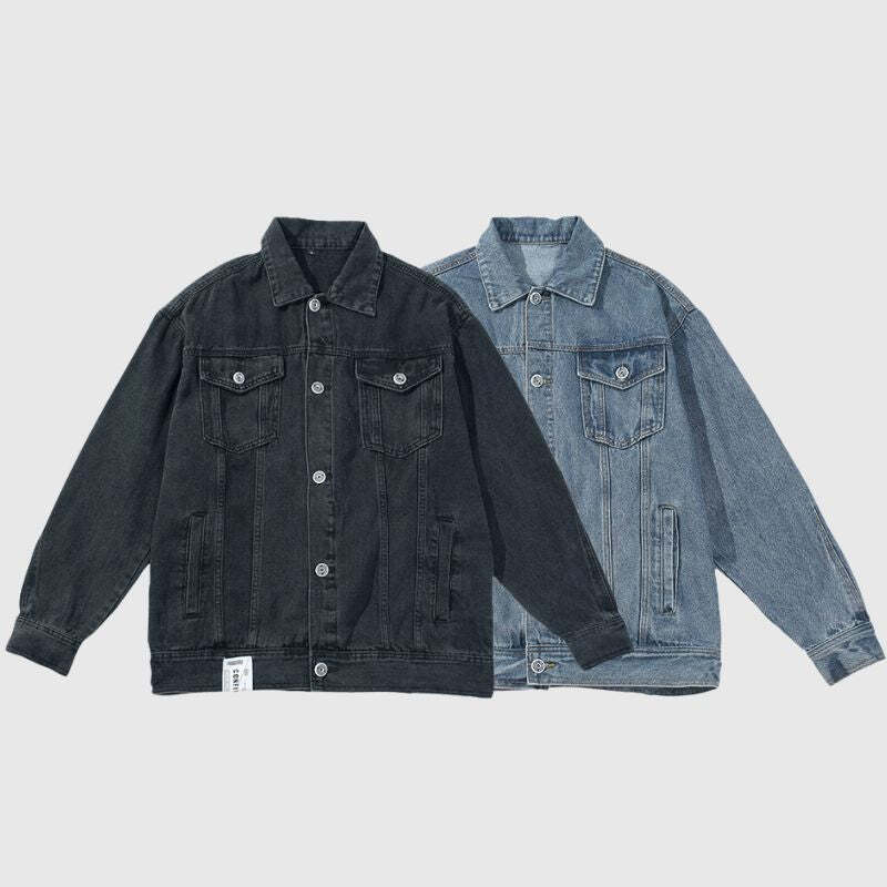Style Core Aesthetics, New Style Trends Label Design Denim Jacket Style Core Aesthetics, New Style Trends Label Design Denim Jacket