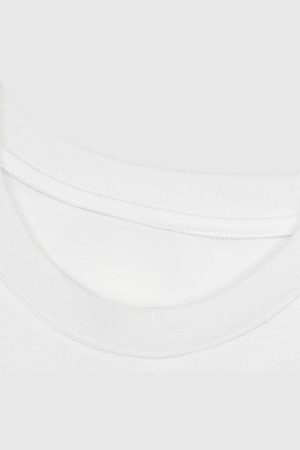 Style Core Aesthetics, New Style Trends Label Print Contrast Tee