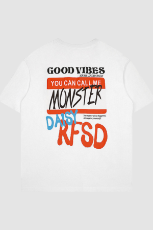 Style Core Aesthetics, New Style Trends Label Print Contrast Tee