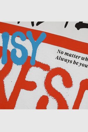 Style Core Aesthetics, New Style Trends Label Print Contrast Tee