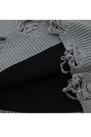 Style Core Aesthetics, New Style Trends Laid-back Crochet Distressed Knit Sweater