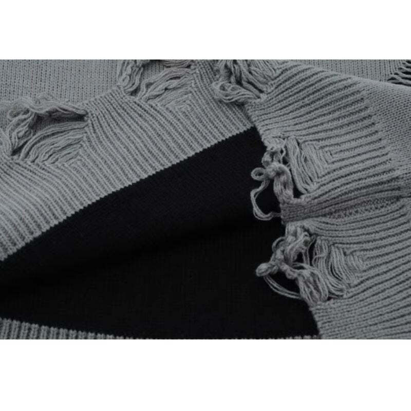 Style Core Aesthetics, New Style Trends Laid-back Crochet Distressed Knit Sweater Style Core Aesthetics, New Style Trends Laid-back Crochet Distressed Knit Sweater