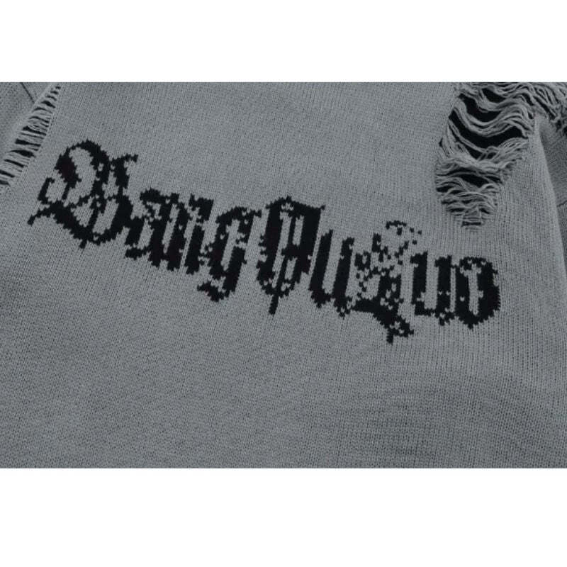 Style Core Aesthetics, New Style Trends Laid-back Crochet Distressed Knit Sweater Style Core Aesthetics, New Style Trends Laid-back Crochet Distressed Knit Sweater