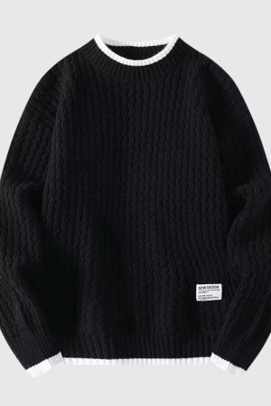 Style Core Aesthetics, New Style Trends Laid-back Vibe Loose Knit Sweater