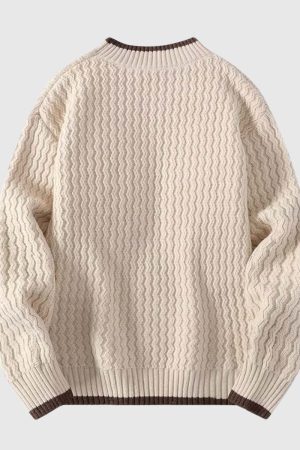 Style Core Aesthetics, New Style Trends Laid-back Vibe Loose Knit Sweater