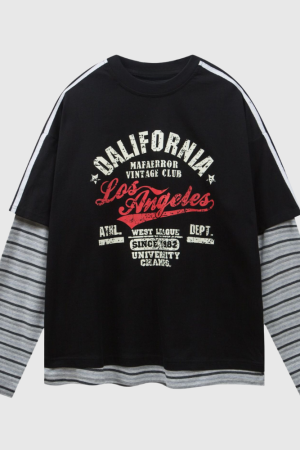 Style Core Aesthetics, New Style Trends Layered California Cotton Sweatshirt