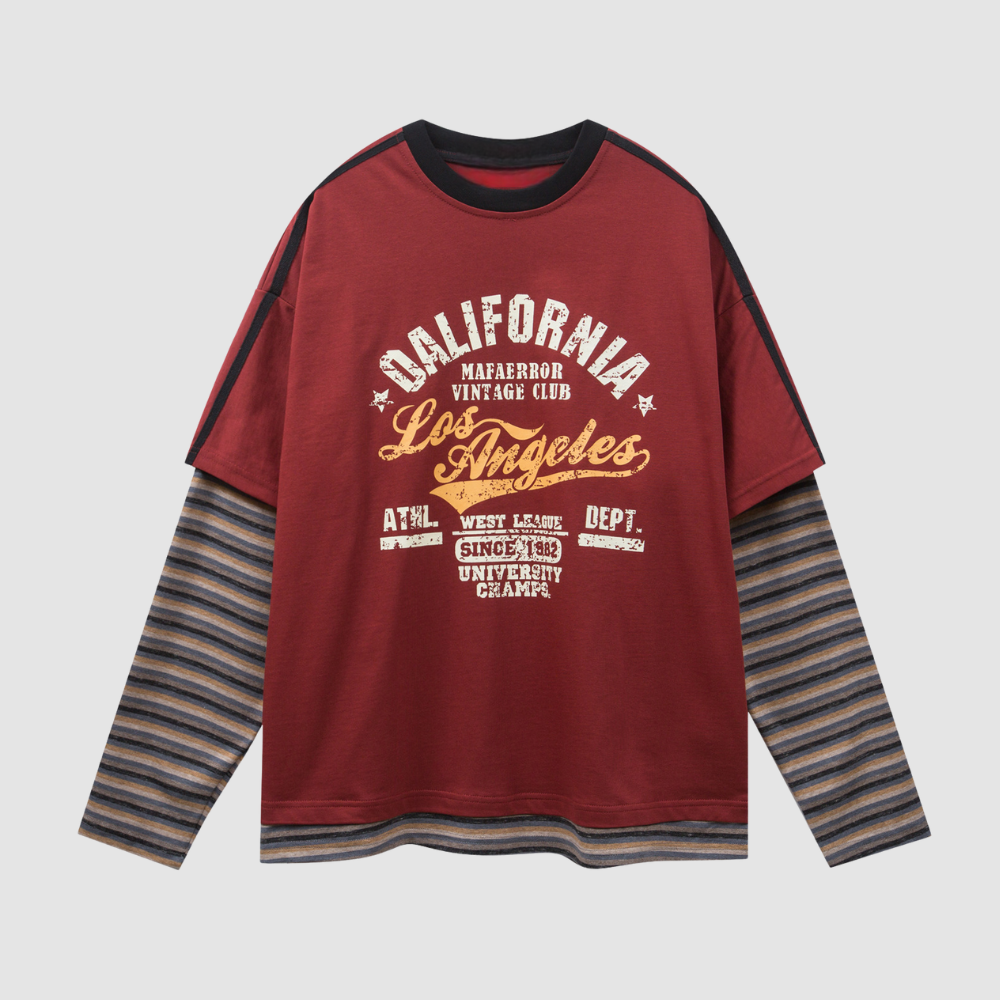 Style Core Aesthetics, New Style Trends Layered California Graphic Sweatshirt