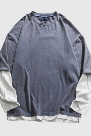 Style Core Aesthetics, New Style Trends Layered Look Sweatshirt