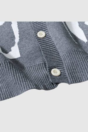 Style Core Aesthetics, New Style Trends Lazy Cat Pattern Cardigan