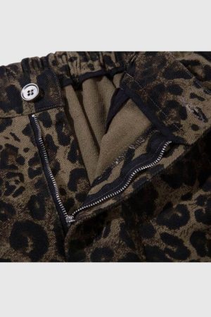 Style Core Aesthetics, New Style Trends Leopard Cotton Cargo Shorts