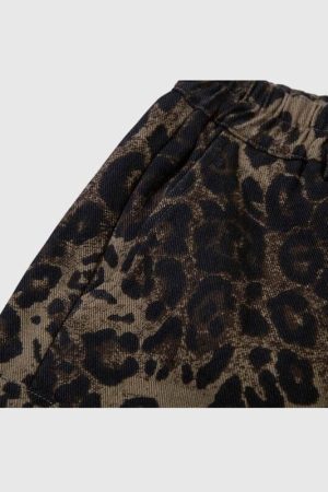 Style Core Aesthetics, New Style Trends Leopard Cotton Cargo Shorts