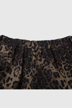 Style Core Aesthetics, New Style Trends Leopard Cotton Cargo Shorts