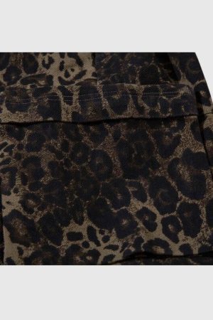 Style Core Aesthetics, New Style Trends Leopard Cotton Cargo Shorts