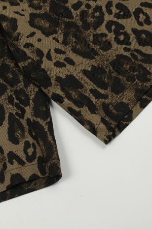 Style Core Aesthetics, New Style Trends Leopard Print Cargo Shorts