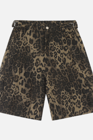 Style Core Aesthetics, New Style Trends Leopard Print Cargo Shorts