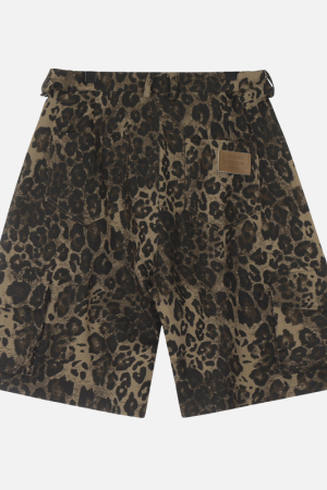 Style Core Aesthetics, New Style Trends Leopard Print Cargo Shorts