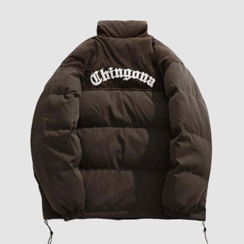 Style Core Aesthetics, New Style Trends Letter Embroidered Corduroy Patchwork Jacket Style Core Aesthetics, New Style Trends Letter Embroidered Corduroy Patchwork Jacket