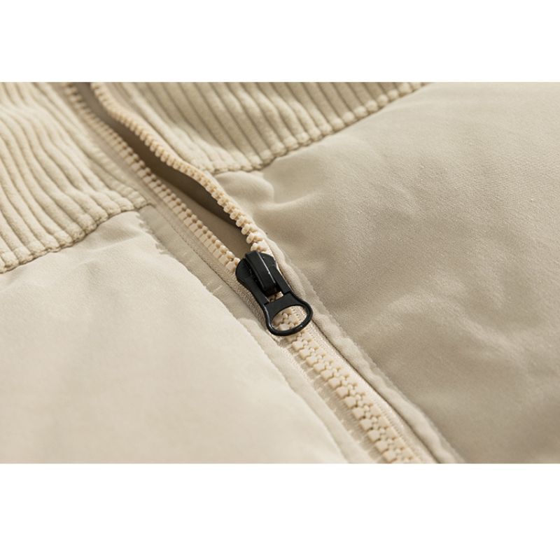 Style Core Aesthetics, New Style Trends Letter Embroidered Corduroy Patchwork Jacket Style Core Aesthetics, New Style Trends Letter Embroidered Corduroy Patchwork Jacket