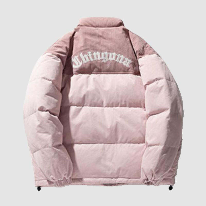 Style Core Aesthetics, New Style Trends Letter Embroidered Corduroy Patchwork Jacket Style Core Aesthetics, New Style Trends Letter Embroidered Corduroy Patchwork Jacket