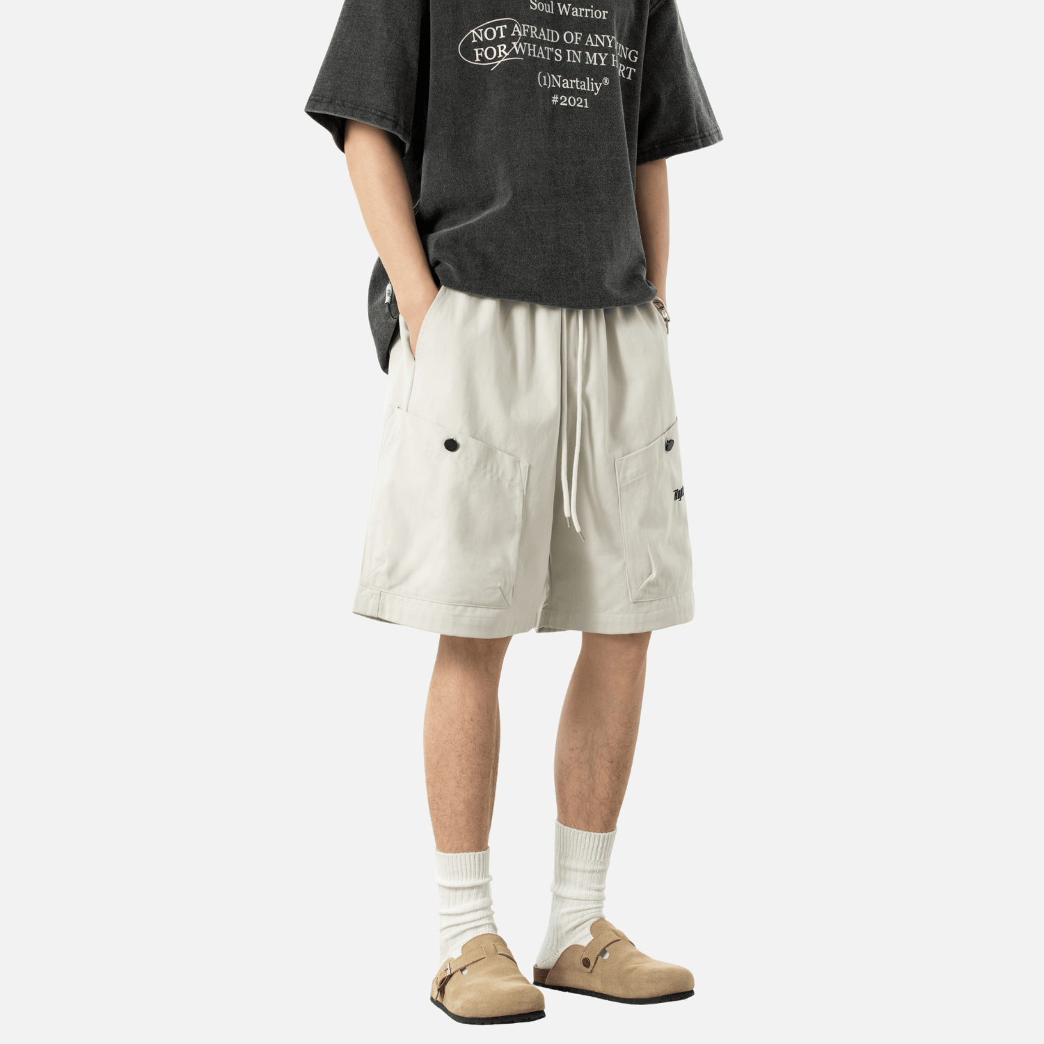 Style Core Aesthetics, New Style Trends Letter Embroidery Cargo Shorts Style Core Aesthetics, New Style Trends Letter Embroidery Cargo Shorts