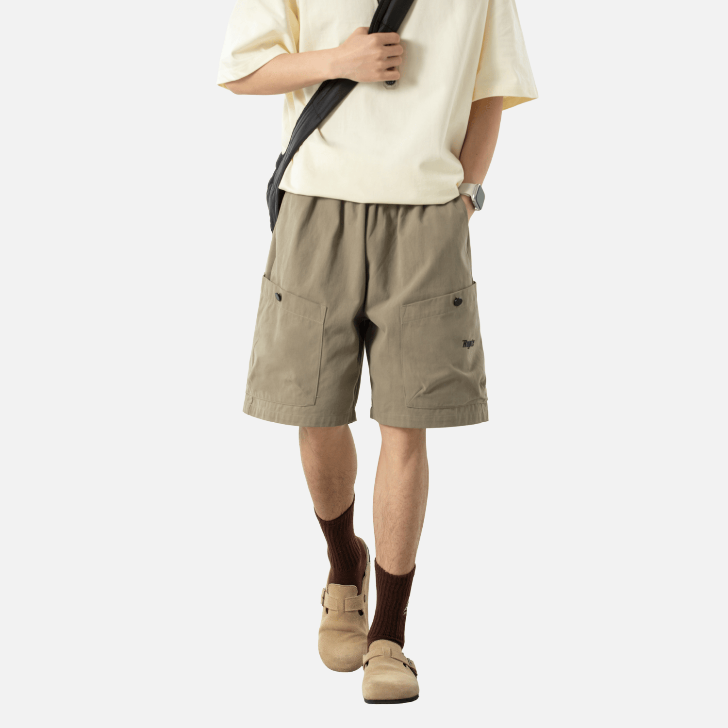 Style Core Aesthetics, New Style Trends Letter Embroidery Cargo Shorts Style Core Aesthetics, New Style Trends Letter Embroidery Cargo Shorts