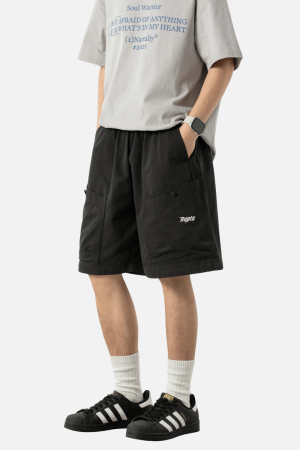 Style Core Aesthetics, New Style Trends Letter Embroidery Cargo Shorts
