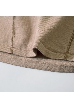 Style Core Aesthetics, New Style Trends Letter Embroidery Drawstring Knit Crop Top