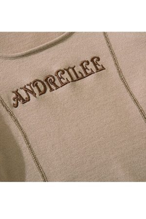 Style Core Aesthetics, New Style Trends Letter Embroidery Drawstring Knit Crop Top