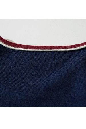 Style Core Aesthetics, New Style Trends Letter Embroidery Trim Knit Crop Top