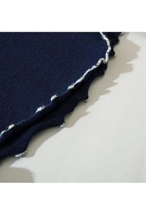 Style Core Aesthetics, New Style Trends Letter Embroidery Trim Knit Crop Top