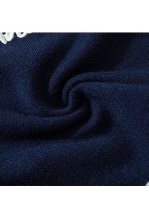 Style Core Aesthetics, New Style Trends Letter Embroidery Trim Knit Crop Top