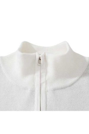 Style Core Aesthetics, New Style Trends Letter Jacquard Patchwork Knit Cardigan