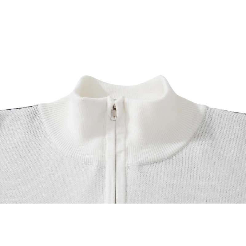 Style Core Aesthetics, New Style Trends Letter Jacquard Patchwork Knit Cardigan Style Core Aesthetics, New Style Trends Letter Jacquard Patchwork Knit Cardigan