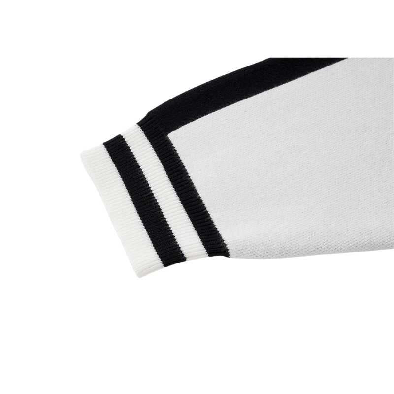 Style Core Aesthetics, New Style Trends Letter Jacquard Patchwork Knit Cardigan Style Core Aesthetics, New Style Trends Letter Jacquard Patchwork Knit Cardigan