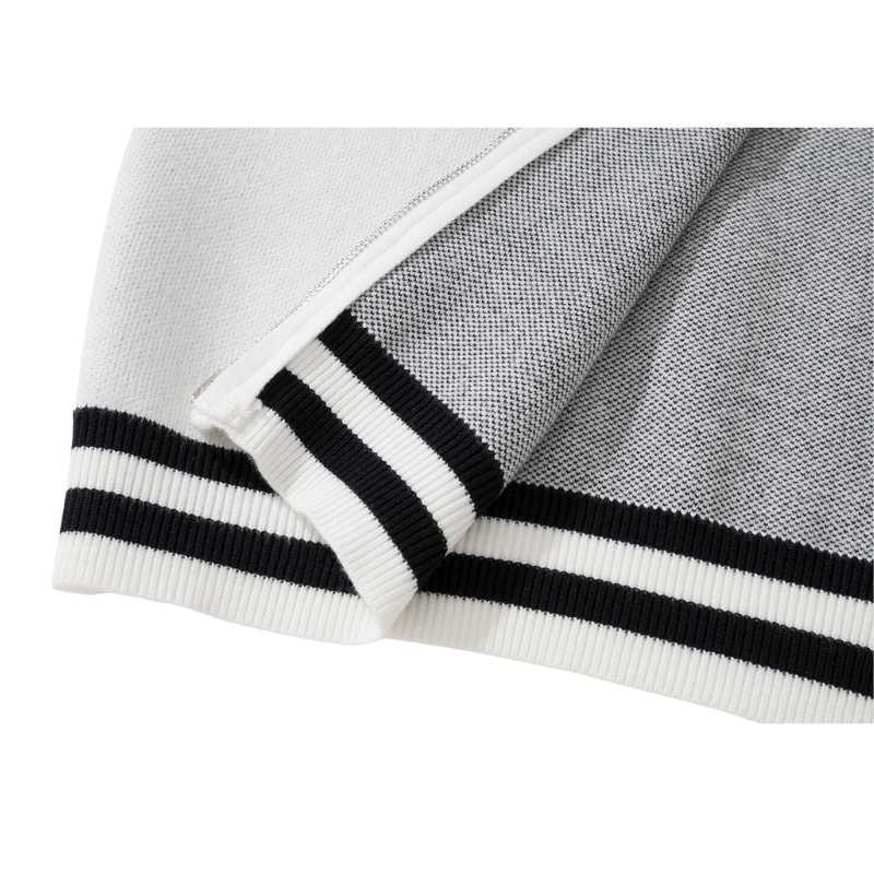 Style Core Aesthetics, New Style Trends Letter Jacquard Patchwork Knit Cardigan Style Core Aesthetics, New Style Trends Letter Jacquard Patchwork Knit Cardigan