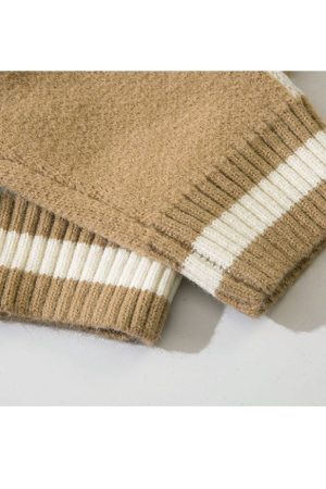 Style Core Aesthetics, New Style Trends Letter Pattern Jacquard Knit Jacket