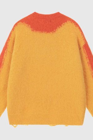 Style Core Aesthetics, New Style Trends Letter Print Knit Sweater