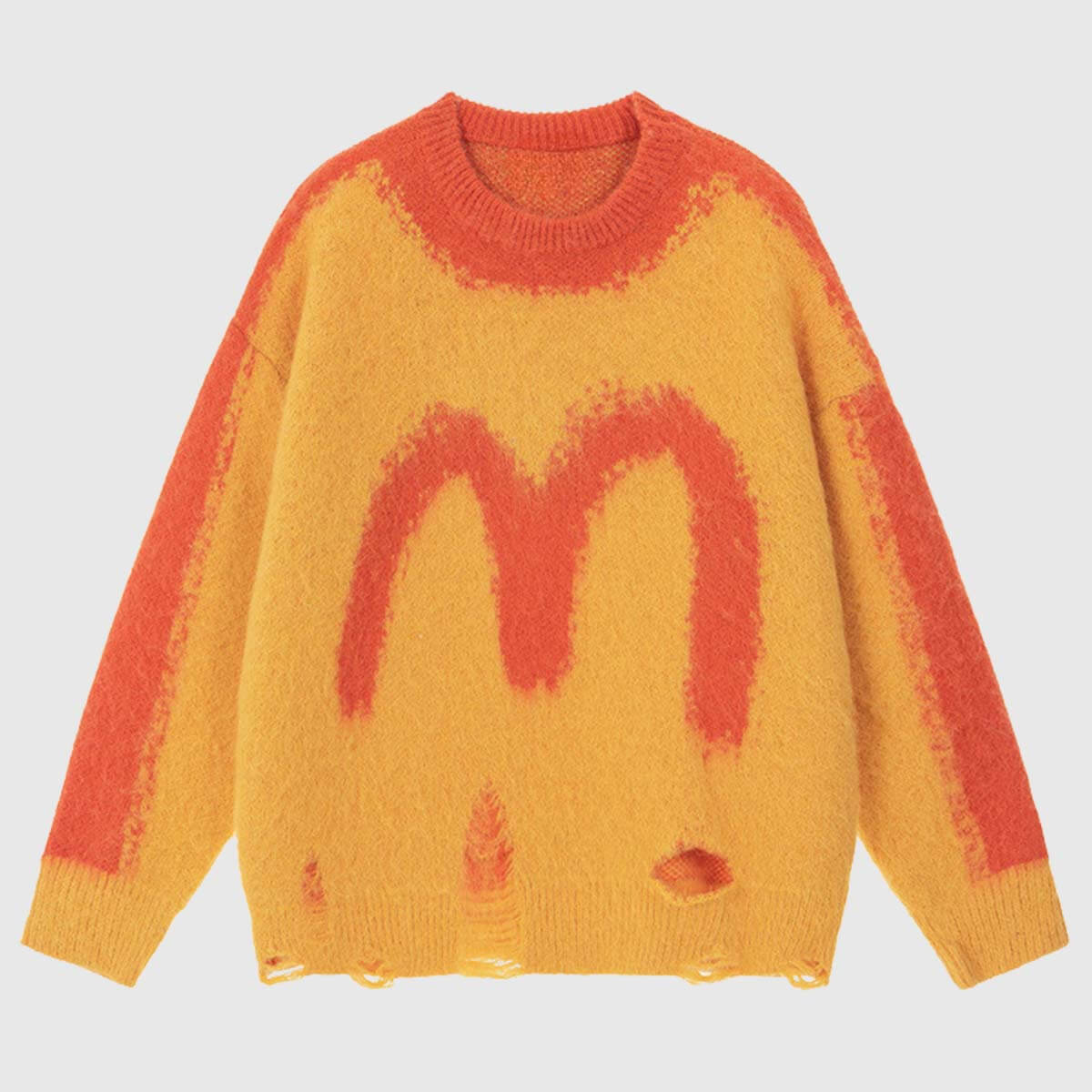 Style Core Aesthetics, New Style Trends Letter Print Knit Sweater