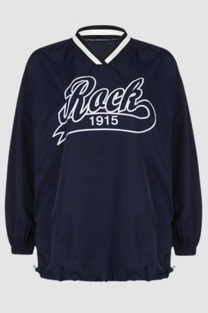 Style Core Aesthetics, New Style Trends Letter Printed Drawstring Hem Tee