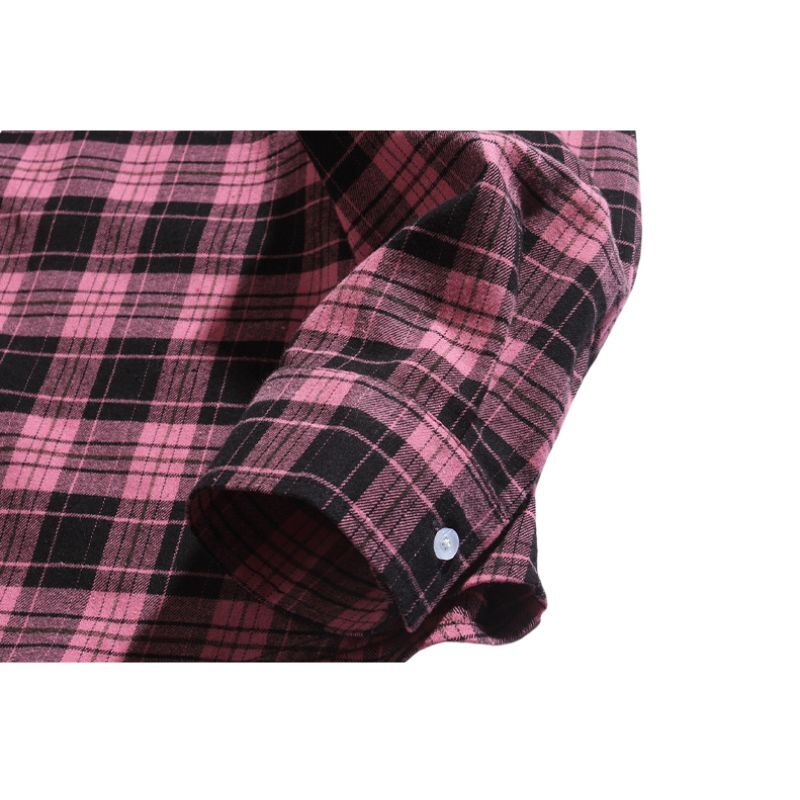 Style Core Aesthetics, New Style Trends Letter Printed Plaid Shirts Style Core Aesthetics, New Style Trends Letter Printed Plaid Shirts