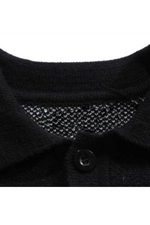 Style Core Aesthetics, New Style Trends Lightning Pattern Collared Sweater