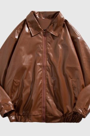 Style Core Aesthetics, New Style Trends Loose Collar Motorcycle Jacket