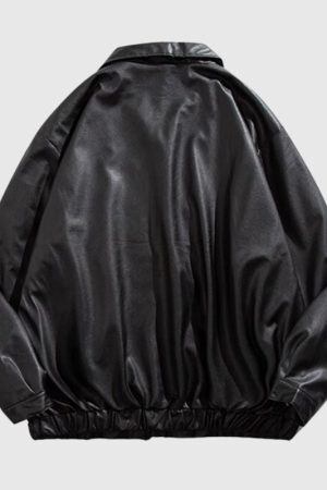 Style Core Aesthetics, New Style Trends Loose Collar Motorcycle Jacket