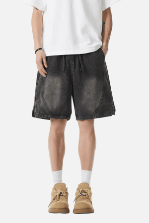 Style Core Aesthetics, New Style Trends Loose Fit Denim Shorts